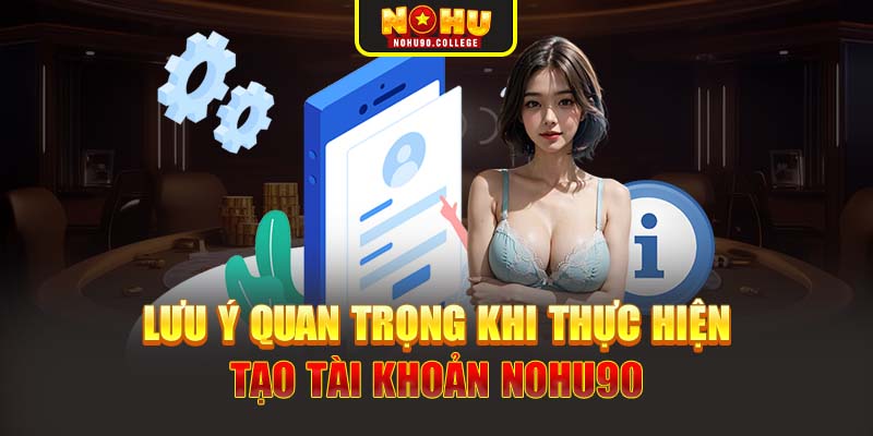 Lưu ý quan trọng khi thực hiện tạo tài khoản Nohu90